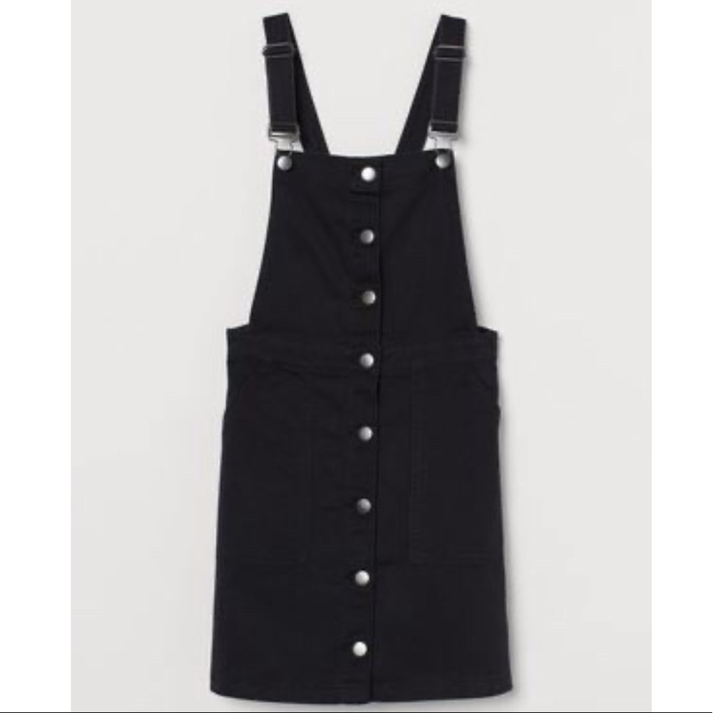 Black overalls dress